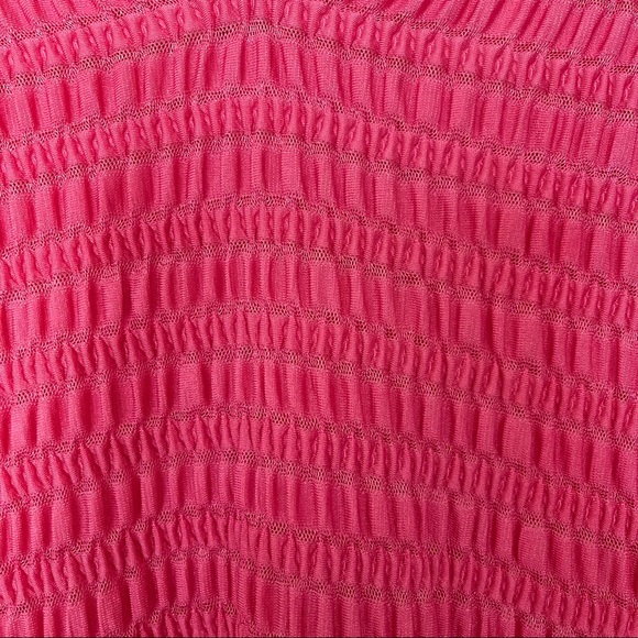 Pink Sheer Short Sleeve Swimsuit CoverUp w Hood - Picture 4 of 4